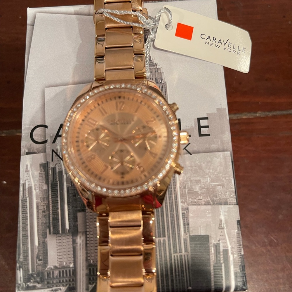 Caravelle New York Rose Gold Watch